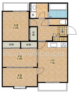 ロイヤルヒルズA棟【1階】の間取り