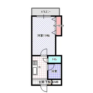 清水マンションIII【7階】の間取り