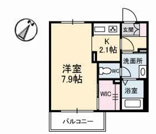 シャーメゾン アランクライム【2階】の間取り