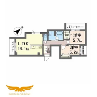 LUCE帯山西【2階】の間取り