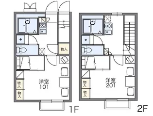 レオパレスDELIGHT【2階】の間取り
