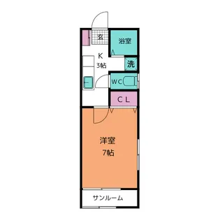 フローラルコートI【2階】の間取り