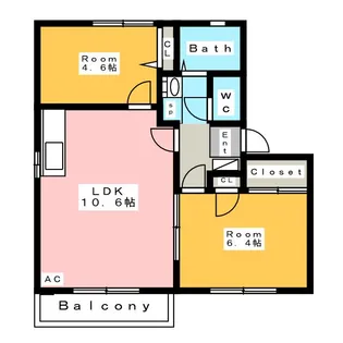 フォーレスいちこ A【2階】の間取り