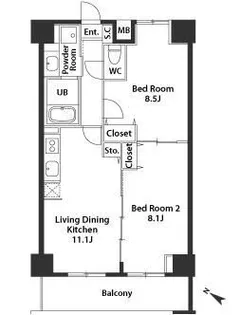 千葉ポートイースト【9階】の間取り