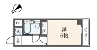 プラーズ日の出町【7階】の間取り