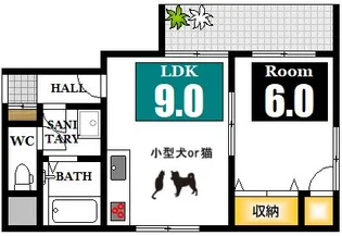 芦屋ビビッド十日市【2階】の間取り