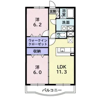 リズ センティア A【2階】の間取り