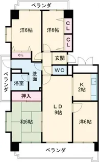 エスポア曙【6階】の間取り
