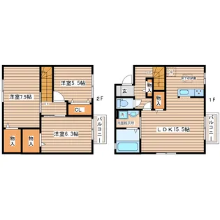 ブライトハイムDの間取り