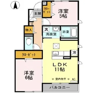 パブロハニーA【1階】の間取り