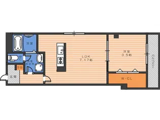 リベラ山坂【2階】の間取り