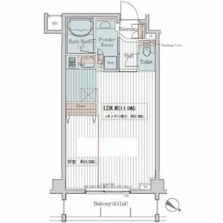 カスタリア三宿【3階】の間取り