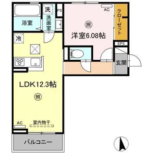 セジュールちさとV【1階】の間取り