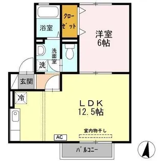 メルベーユ富の原A【2階】の間取り