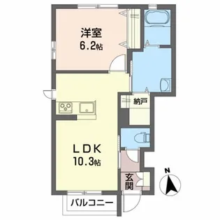シャーメゾン エントピア【1階】の間取り