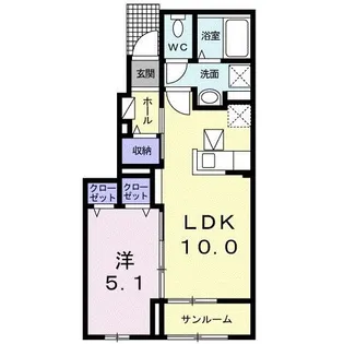 ロイヤルパーク東上野【1階】の間取り