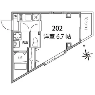 モンシャトー高井戸II【2階】の間取り