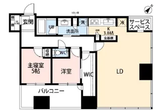 キャピタルゲートプレイスザ・タワー【46階】の間取り