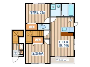 プランド-ル-S【2階】の間取り