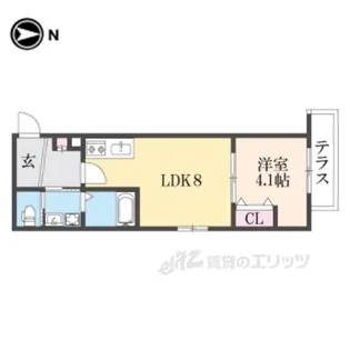 ESCALA四條畷【1階】の間取り