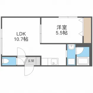 ヒルサイドヴィラ【1階】の間取り