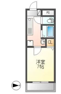 プライムマンション2【1階】の間取り