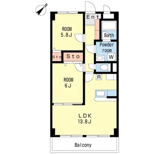 グランドゥール東松戸【6階】の間取り