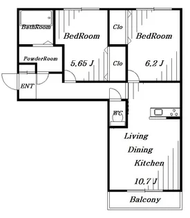 BLESS蘇我【2階】の間取り