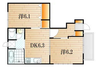 ビオレータ熊野【1階】の間取り