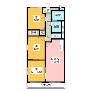 メゾンクラージュ【2階】の間取り