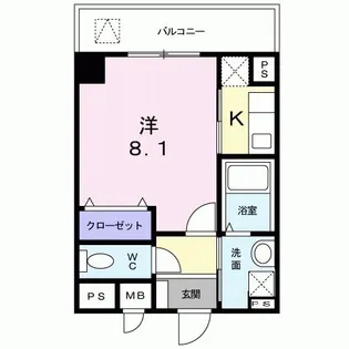 フローリッシュ相模大野【4階】の間取り