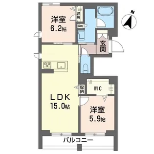クレアトゥール アネックス【2階】の間取り