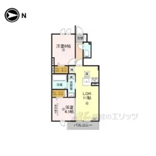 竜田テラス【1階】の間取り