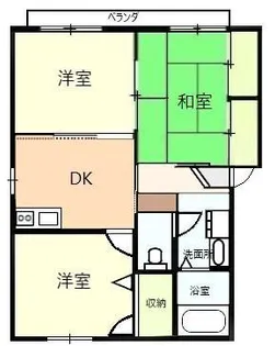 いのうえコーポF【1階】の間取り