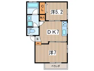 メゾンドキキ【2階】の間取り
