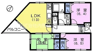 カーサ デ ローブル【2階】の間取り