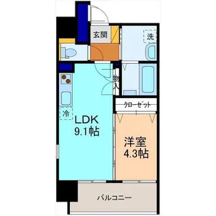 Ritz9【4階】の間取り
