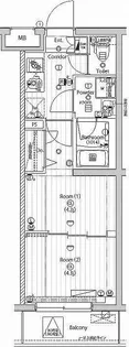 PREMIUMCUBE武蔵新田【2階】の間取り