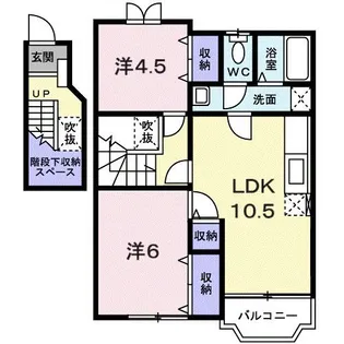 ぴあ・諏訪の森【2階】の間取り