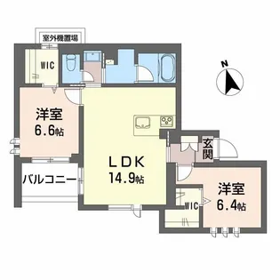 ヴィア パラディーソ【3階】の間取り