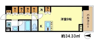 ベラジオ五条堀川【12階】の間取り