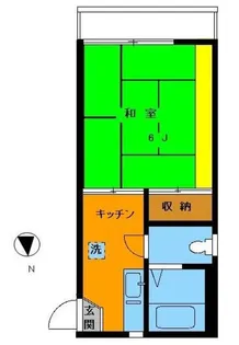 フラワーハイツ【1階】の間取り