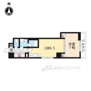 CITYSPIRE浜大津駅前【6階】の間取り