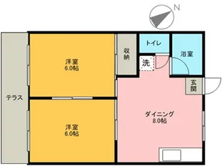 メゾンホワイト【2階】の間取り