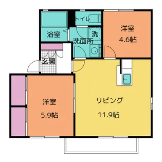シャトル藤 A【2階】の間取り