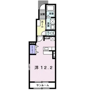 ヴィラモ-ドグリ-ン【1階】の間取り