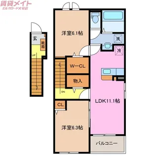 グレース A【2階】の間取り