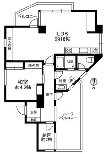 レ・フルール西麻布【5階】の間取り
