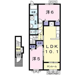 アクシオB【2階】の間取り