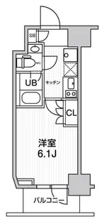 JMFレジデンス北品川【6階】の間取り